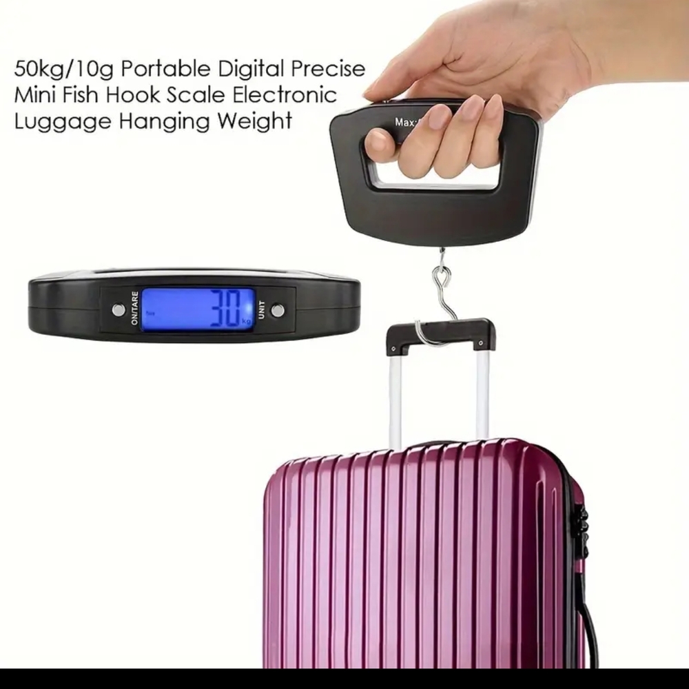 Digital Luggage Scale with Blue Display - Picture 2 of 9